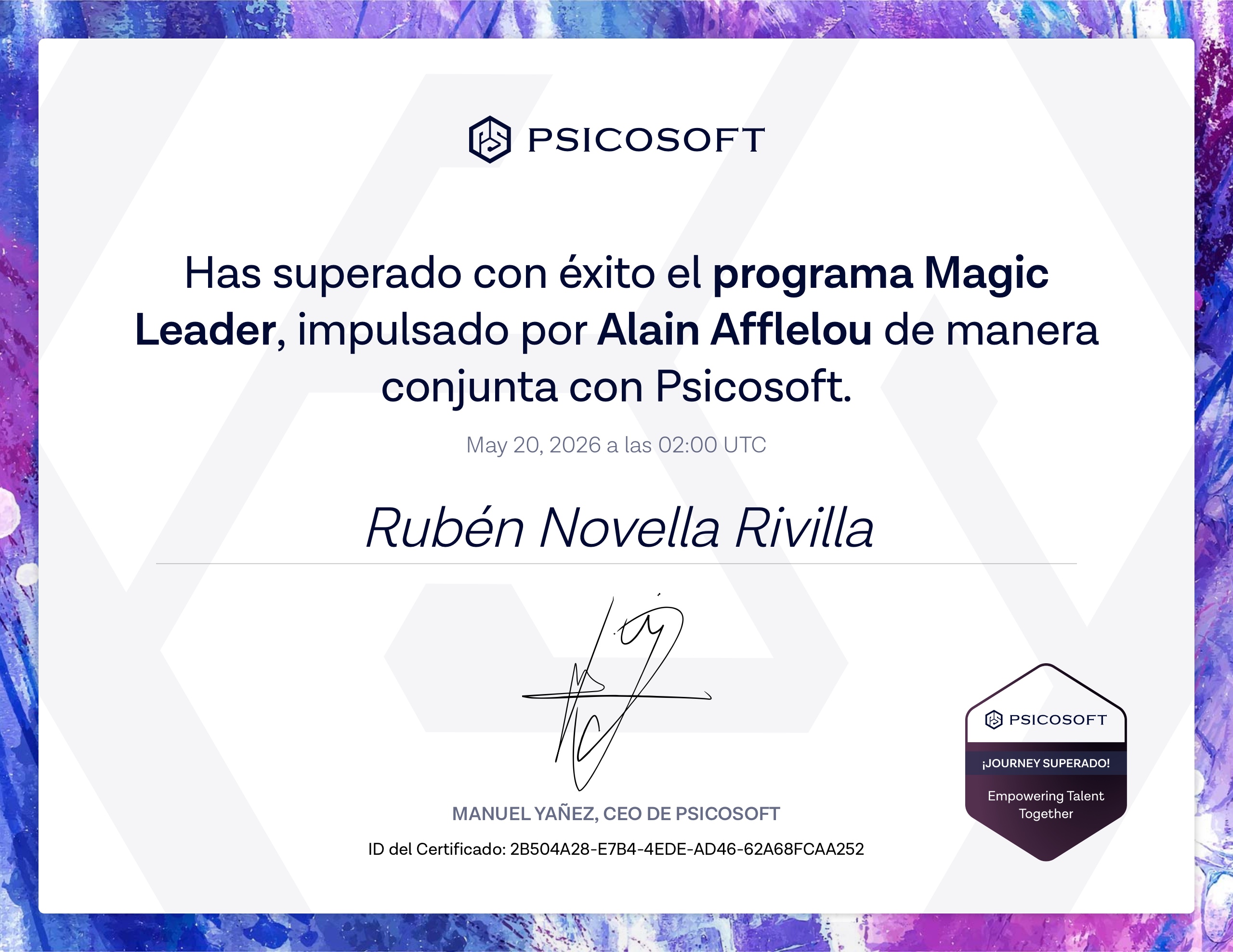 Certificado Oficial