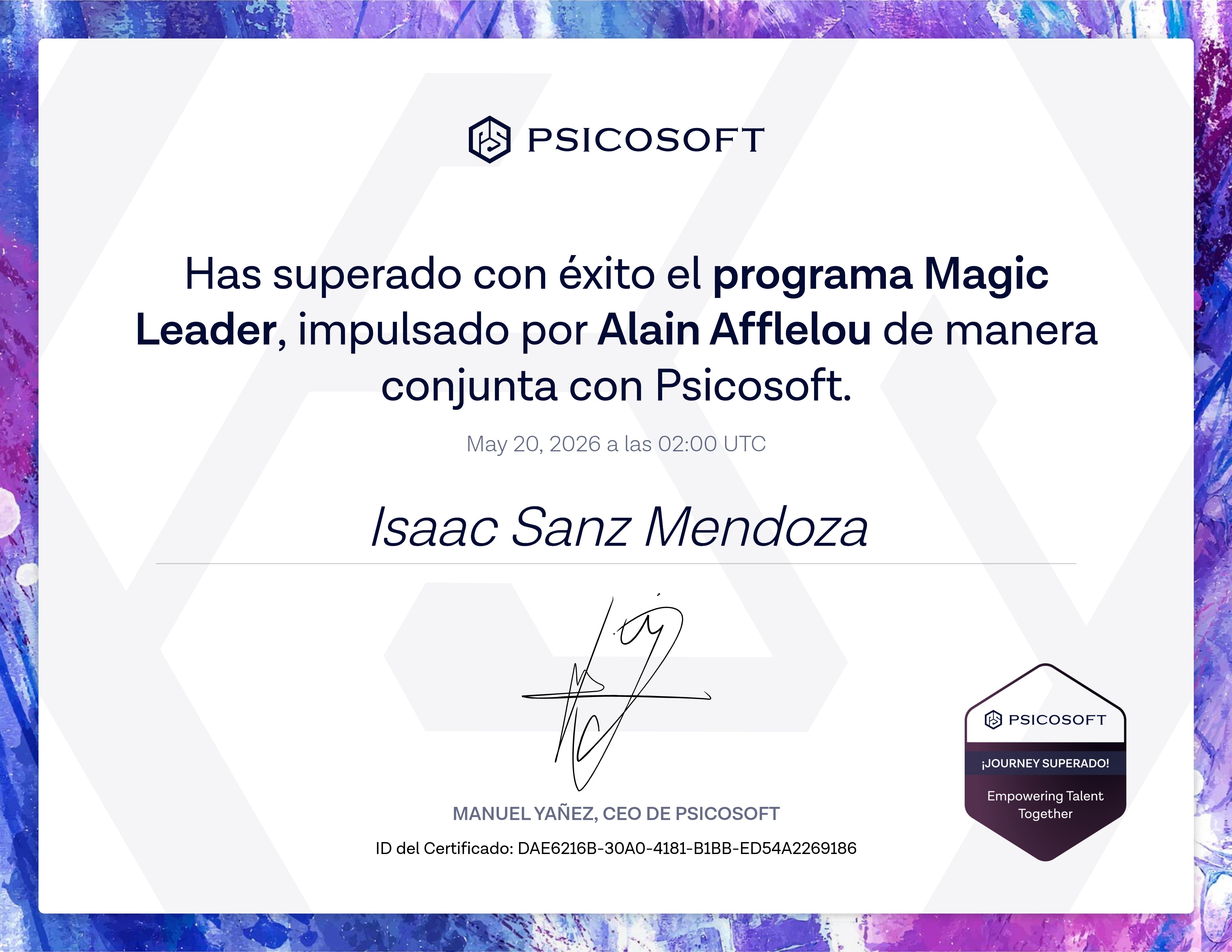 Certificado Oficial
